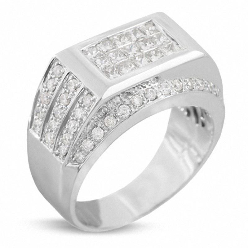 Main Image 1 of Previously Owned - 1-7/8 CT. T.W. Rectangle Diamond Ring in 14K White Gold