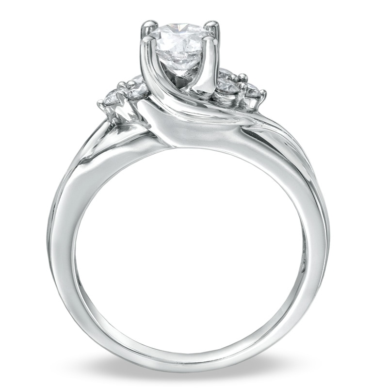 Main Image 2 of Previously Owned - 1 CT. T.W. Diamond Engagement Ring in 14K White Gold
