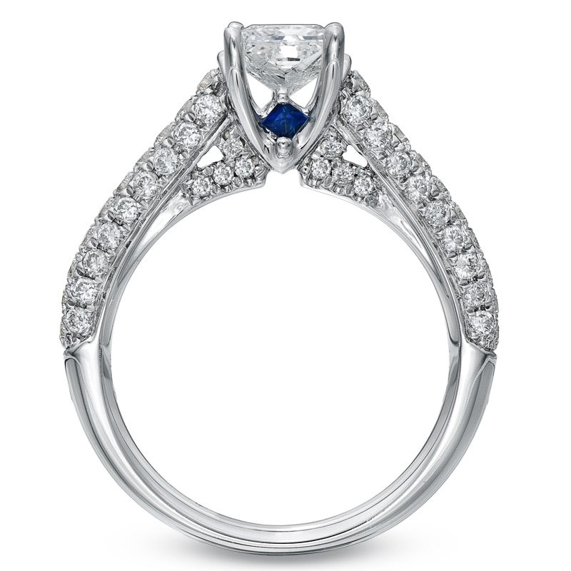 Previously Owned - Vera Wang Love Collection 1-1/2 CT. T.W. Princess-Cut Diamond Engagement Ring in 14K White Gold