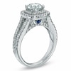 Thumbnail Image 2 of Previously Owned - Vera Wang Love Collection 2 CT. T.W. Diamond Frame Split Shank Engagement Ring in 14K White Gold