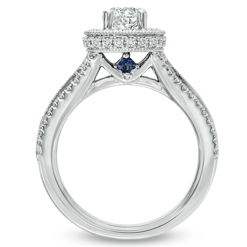 Previously Owned - Vera Wang Love Collection 1-1/3 CT. T.W. Diamond Split Shank Engagement Ring in 14K White Gold