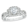 Thumbnail Image 1 of Previously Owned - Vera Wang Love Collection 1-1/2 CT. T.W. Diamond Split Shank Engagement Ring in 14K White Gold
