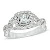 Thumbnail Image 0 of Previously Owned - Celebration Lux® 1 CT. T.W. Princess-Cut Diamond Engagement Ring in 14K White Gold (I/SI2)
