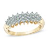 Thumbnail Image 1 of Previously Owned - 1/2 CT. T.W. Diamond Cluster Pyramid Band in 10K Gold