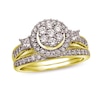 Thumbnail Image 1 of Previously Owned - 1 CT. T.W. Diamond Cluster Frame Bridal Set in 10K Gold