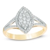 Thumbnail Image 1 of Previously Owned - 1/2 CT. T.W. Marquise Composite Diamond Frame Engagement Ring in 10K Gold