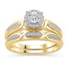 Thumbnail Image 1 of Previously Owned - 1/4 CT. T.W. Diamond Frame Bridal Set in 10K Gold