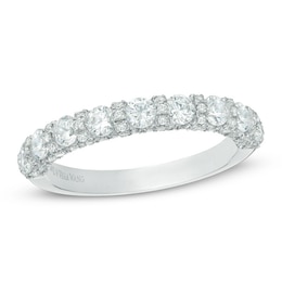 Previously Owned - Vera Wang Love Collection 1-1/5 CT. T.W. Diamond Border Nine Stone Band in 14K White Gold