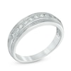 Thumbnail Image 1 of Previously Owned - Men's 1/2 CT. T.W. Diamond Wedding Band in 10K White Gold