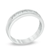 Thumbnail Image 1 of Previously Owned - Men's 1/4 CT. T.W. Diamond Wedding Band in Sterling Silver