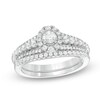Thumbnail Image 1 of Previously Owned - 3/4 CT. T.W. Diamond Frame Bridal Set in 10K White Gold