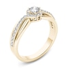 Thumbnail Image 2 of Previously Owned - 1/2 CT. T.W. Diamond Frame Swirl Engagement Ring in 14K Gold