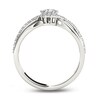 Thumbnail Image 3 of Previously Owned - 1/2 CT. T.W. Diamond Frame Swirl Engagement Ring in 14K White Gold