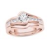 Thumbnail Image 0 of Previously Owned - 1/2 CT. T.W. Diamond Bypass Bridal Set in 14K Rose Gold