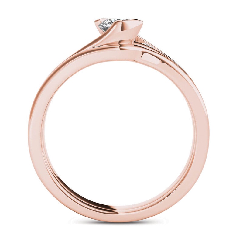 Previously Owned - 1/2 CT. T.W. Diamond Bypass Bridal Set in 14K Rose Gold
