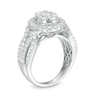 Thumbnail Image 1 of Previously Owned - 1-1/2 CT. T.W. Composite Diamond Oval Frame Engagement Ring in 14K White Gold