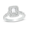 Thumbnail Image 0 of Previously Owned - Vera Wang Love Collection 1 CT. T.W. Emerald-Cut Diamond Engagement Ring in 14K White Gold