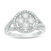 Thumbnail Image 1 of Previously Owned - 1 CT. T.W. Composite Diamond Frame Engagement Ring in 10K White Gold