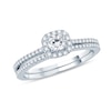 Previously Owned - 5/8 CT. T.W. Diamond Frame Bridal Set in 14K White Gold