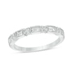 Thumbnail Image 0 of Previously Owned - 1/2 CT. T.W. Baguette and Round Diamond Vintage-Style Wedding Band in 14K White Gold