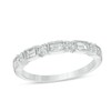 Thumbnail Image 0 of Previously Owned - 1/2 CT. T.W. Baguette and Round Diamond Vintage-Style Wedding Band in 14K White Gold