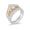 Thumbnail Image 1 of Previously Owned - Enchanted Disney Cinderella 3/4 CT. T.W. Diamond Crown Bridal Set in 14K Two-Tone Gold
