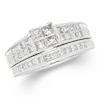 Thumbnail Image 0 of Previously Owned - 1 CT. T.W. Quad Princess-Cut Diamond Frame Bridal Set in 14K White Gold (I/I1)