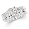 Thumbnail Image 0 of Previously Owned - 1 CT. T.W. Quad Princess-Cut Diamond Frame Bridal Set in 14K White Gold (I/I1)