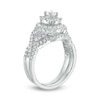 Thumbnail Image 1 of Previously Owned - 3/4 CT. T.W. Diamond Double Frame Twist Bridal Set in 10K White Gold