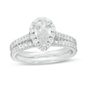 Thumbnail Image 0 of Previously Owned - 1-1/5 CT. T.W. Pear-Shaped Diamond Frame Bridal Set in 14K White Gold (I/SI2)