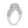 Thumbnail Image 1 of Previously Owned - 1 CT. T.W. Composite Diamond Frame Bypass Twist Shank Engagement Ring in 10K White Gold