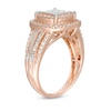 Thumbnail Image 2 of Previously Owned - 1 CT. T.W. Composite Princess-Cut Diamond Double Frame Engagement Ring in 10K Rose Gold