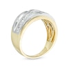 Thumbnail Image 1 of Previously Owned - Men's 1/2 CT. T.W. Diamond Slant Row Ring in 10K Two-Tone Gold