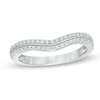 Previously Owned - 1/4 CT. T.W. Diamond Double Row Contour Anniversary Band in 14K White Gold