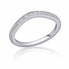 Thumbnail Image 1 of Previously Owned - 1/10 CT. T.W. Diamond Contoured Wedding Band in 14K White Gold