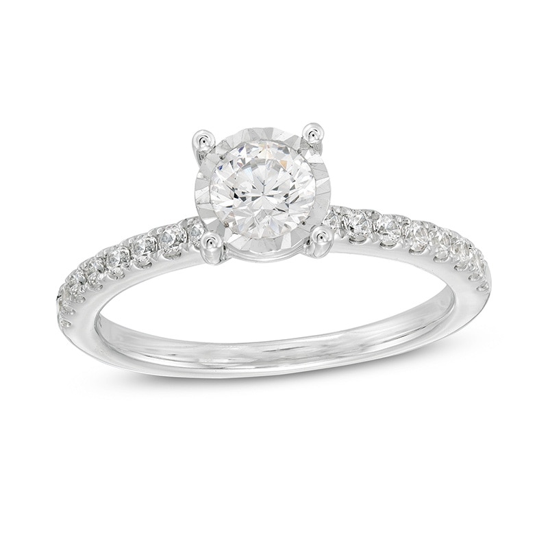 Previously Owned - 3/4 CT. T.W. Diamond Engagement Ring in 14K White Gold