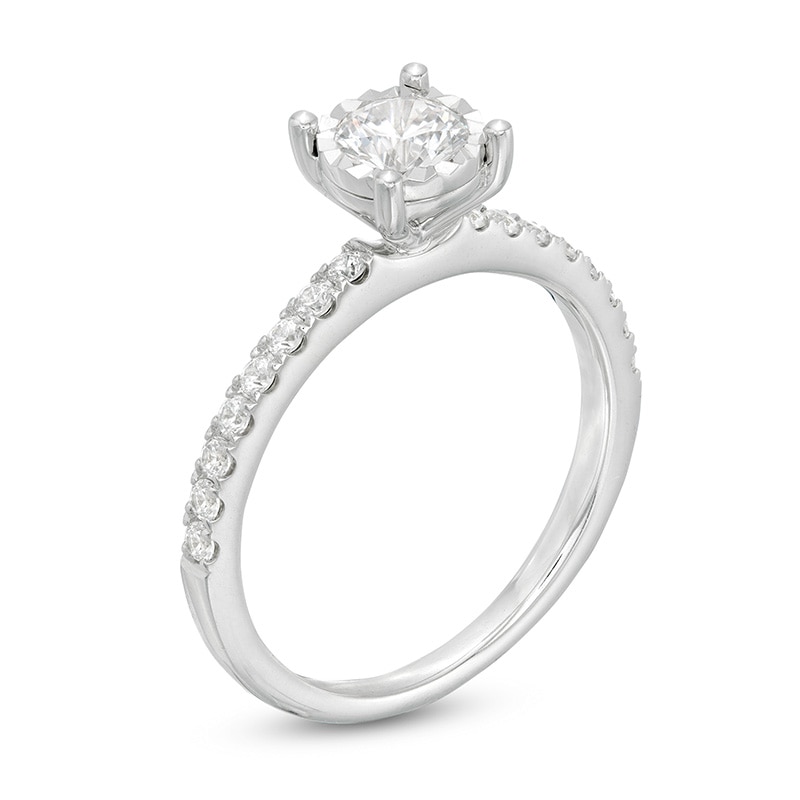 Previously Owned - 3/4 CT. T.W. Diamond Engagement Ring in 14K White Gold