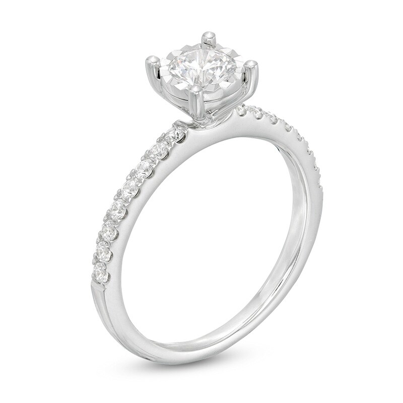 Main Image 2 of Previously Owned - 3/4 CT. T.W. Diamond Engagement Ring in 14K White Gold