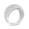 Thumbnail Image 3 of Previously Owned - 1 CT. T.W. Baguette and Round Diamond Vintage-Style Multi-Row Anniversary Ring in 14K White Gold