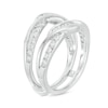 Thumbnail Image 1 of Previously Owned - 5/8 CT. T.W. Diamond Wavy Solitaire Enhancer in 14K White Gold