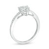 Thumbnail Image 2 of Previously Owned - 3/8 CT. T.W. Diamond Teardrop-Shape Frame Engagement Ring in 14K White Gold