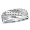 Thumbnail Image 1 of Previously Owned - Men's 1/4 CT. T.W. Diamond Seven Stone Wedding Band in 10K White Gold
