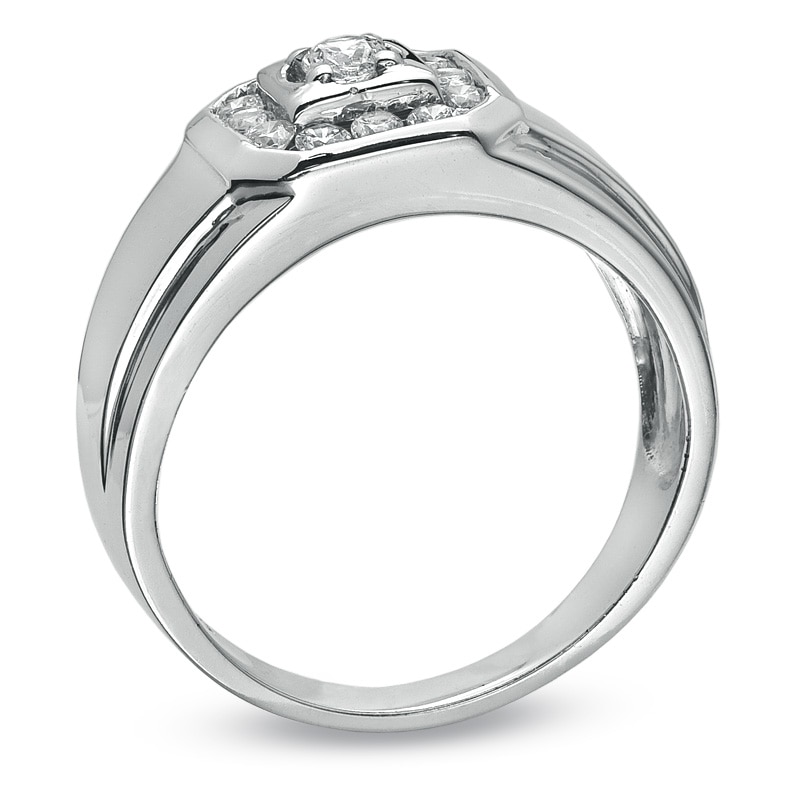 Main Image 2 of Previously Owned - 1/2 CT. T.W. Diamond Frame Ring in 10K White Gold