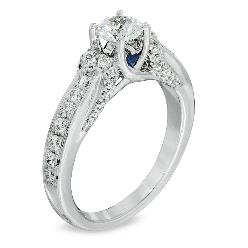 Previously Owned - Vera Wang Love Collection 1 CT. T.W. Diamond Engagement Ring in 14K White Gold