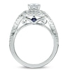 Thumbnail Image 3 of Previously Owned - Vera Wang Love Collection 1 CT. T.W. Princess-Cut Diamond Double Frame Twist Ring in 14K White Gold