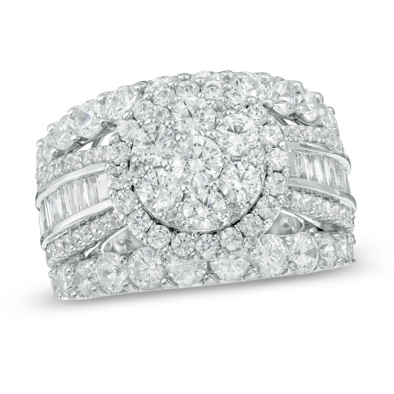 Previously Owned - 4 CT. T.W. Composite Diamond Frame Engagement Ring in 14K White Gold