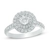 Thumbnail Image 0 of Previously Owned - 1 CT. T.W. Diamond Double Frame Engagement Ring in 14K White Gold