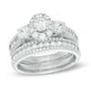 Thumbnail Image 0 of Previously Owned - 2 CT. T.W. Diamond Frame Past Present Future® Bridal Set in 14K White Gold