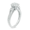 Thumbnail Image 2 of Previously Owned - 7/8 CT. T.W. Princess-Cut Quad Diamond Engagement Ring in 14K White Gold