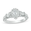 Previously Owned - Vera Wang Love Collection 1-1/5 CT. T.W. Pear-Shaped Diamond Engagement Ring in 14K White Gold